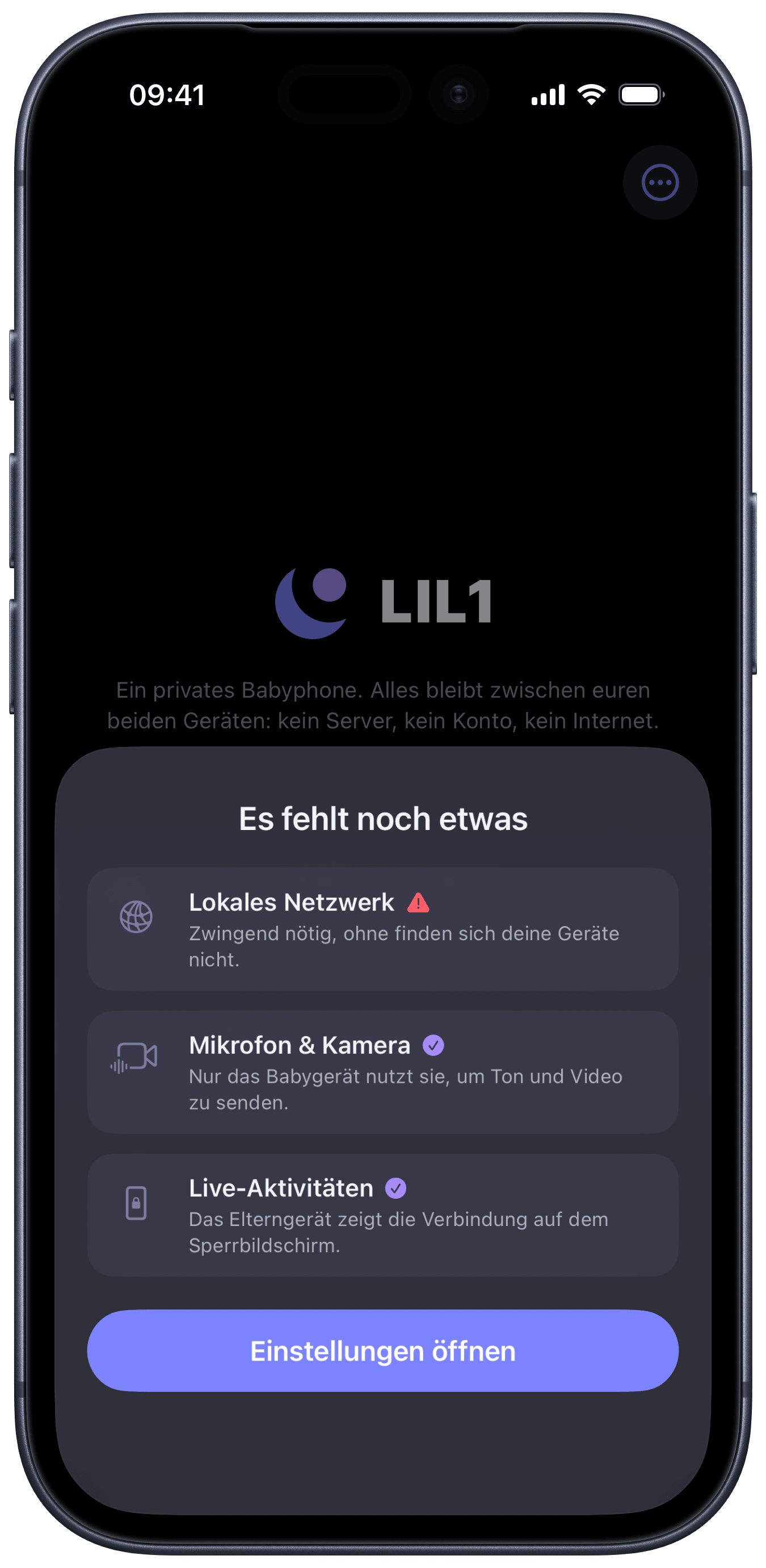 Prüfung der Mikrofon- und Kameraberechtigungen (iPhone)