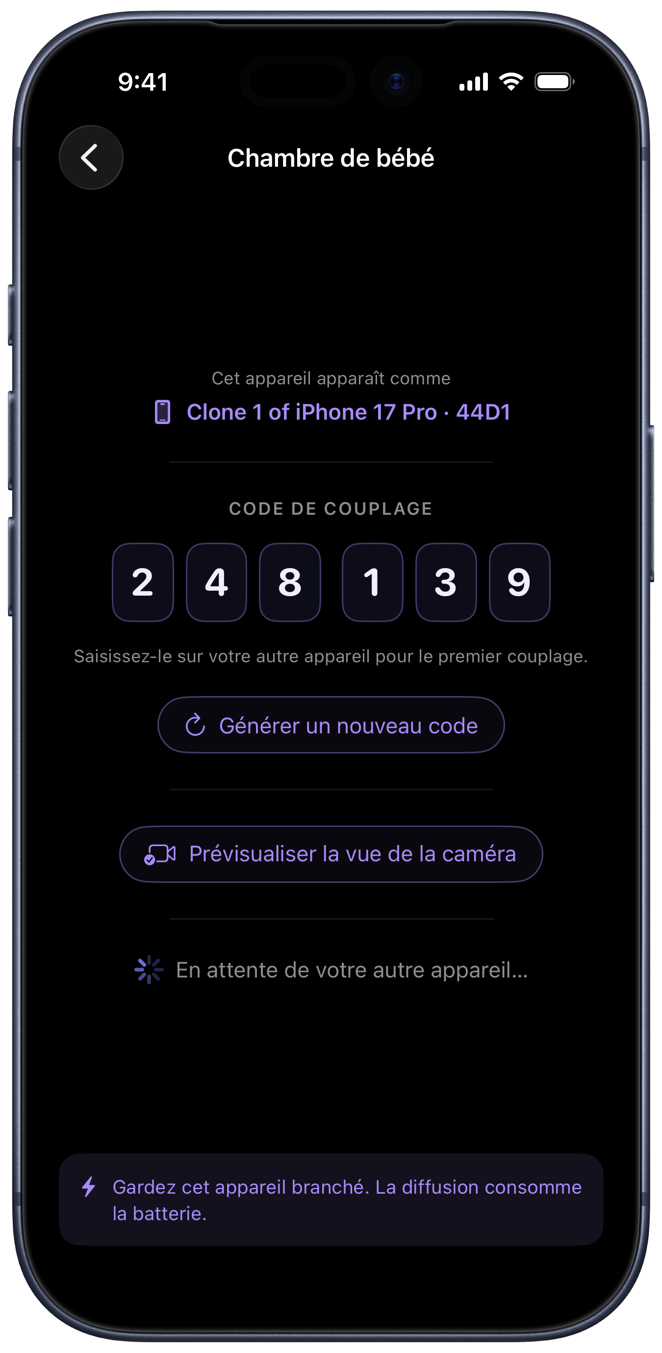 Appairez avec un code