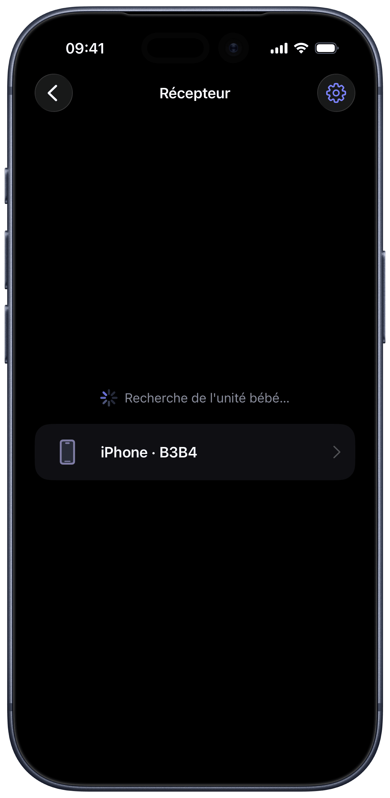 Les appareils se trouvent avant l'appairage (iPhone)